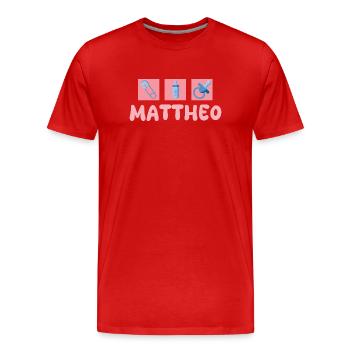 Baby Mattheo - Männer Premium Bio T-Shirt - Rot - Vorne - Damien (186cm)