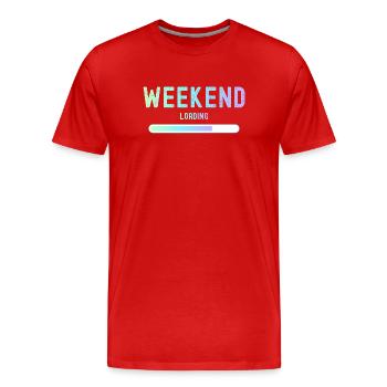 Chargement le week-end Week-end et loisirs - T-shirt bio Premium Homme - rouge - Devant - Damien (186cm)