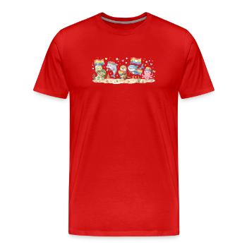 LGBTQ-Pride-Monat – Regenbogentiere - Männer Premium Bio T-Shirt - Rot - Vorne - Damien (186cm)