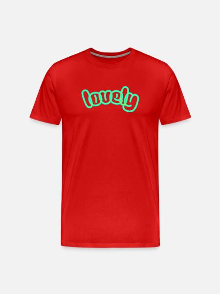 Neon Weekly Handlettering - Men's Premium Organic T-Shirt - red