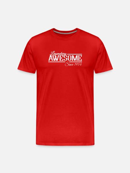 Birthday - Legendarily great since 1954 - Men's Premium Organic T-Shirt - red