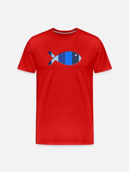 POISSON - T-shirt bio Premium Homme - rouge