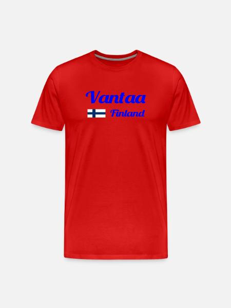 Vantaa Finlande Imprimer - T-shirt bio Premium Homme - rouge