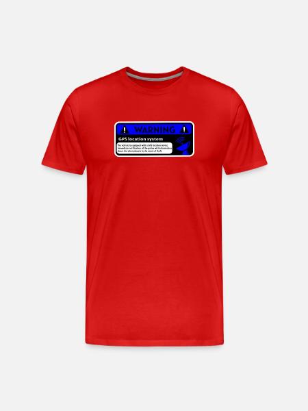 GPS alert and vehicle location - Men's Premium Organic T-Shirt - red