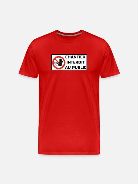 No construction site - Men's Premium Organic T-Shirt - red