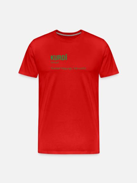 Kurdish language Kurdistan - Männer Premium Bio T-Shirt - Rot
