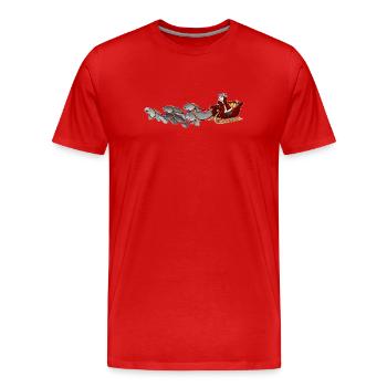 Conférences Tazz | Joyeux Meepmas - T-shirt bio Premium Homme - rouge - Devant - Damien (186cm)