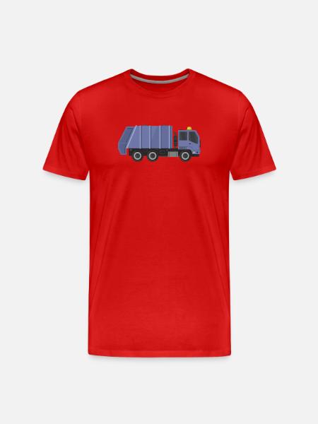 Camion à ordures - T-shirt bio Premium Homme - rouge