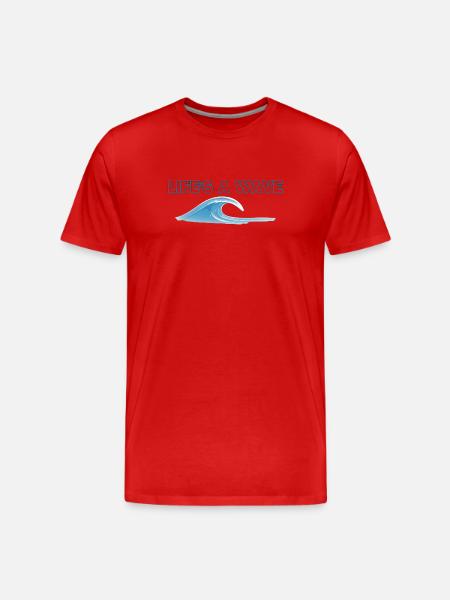 Wave of Life - Men's Premium Organic T-Shirt - red