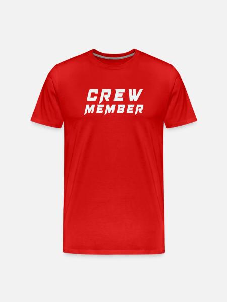 Crew Member Patch Tee - Men's Premium Organic T-Shirt - red