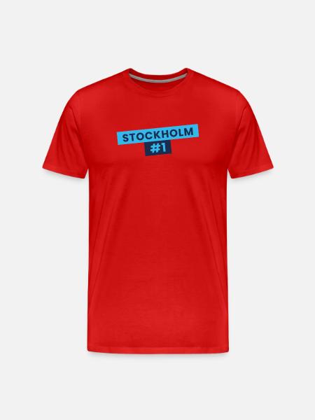 Stockholm #1 Banner Design - Men's Premium Organic T-Shirt - red