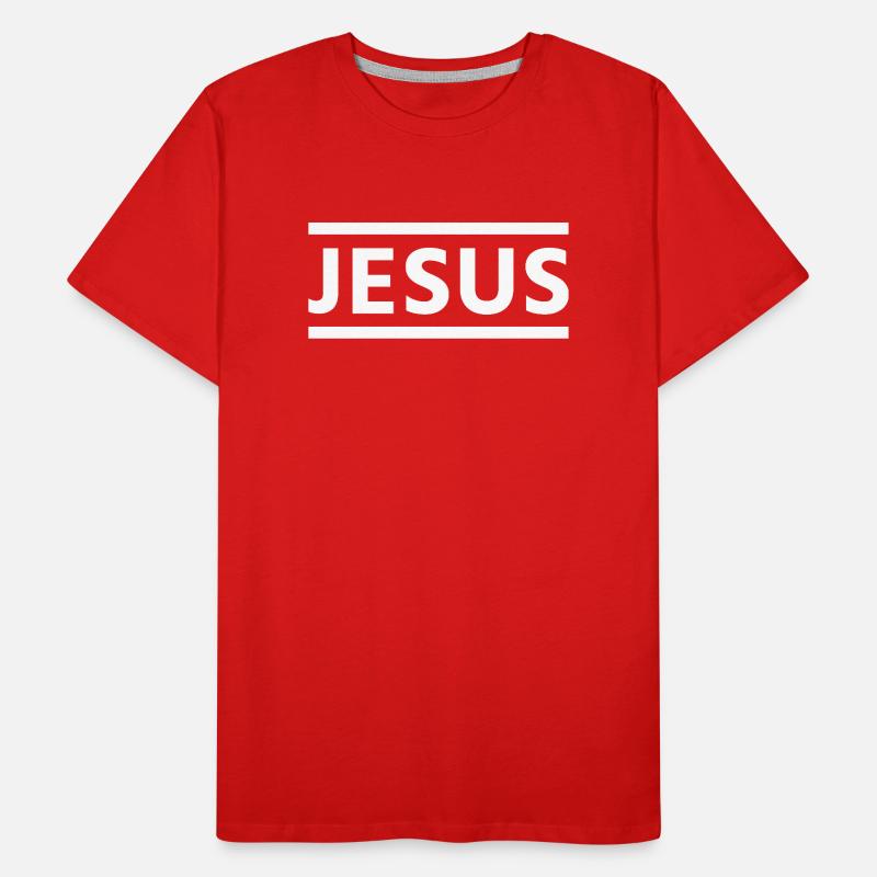 Bold Jesus Typography Men's Premium Organic T-Shirt