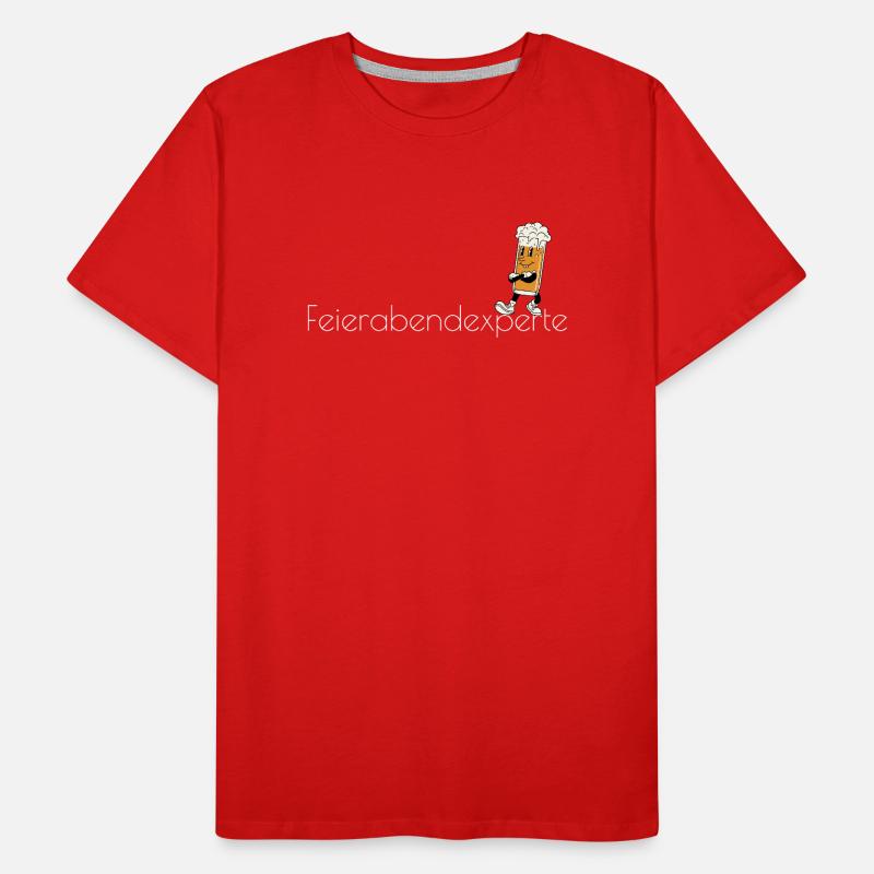 Feierabendexperte Bierheld Cartoon Männer Premium Bio T-Shirt