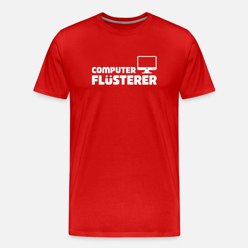 Computer Whisperer Retro-Tech - Men's Premium Organic T-Shirt - red