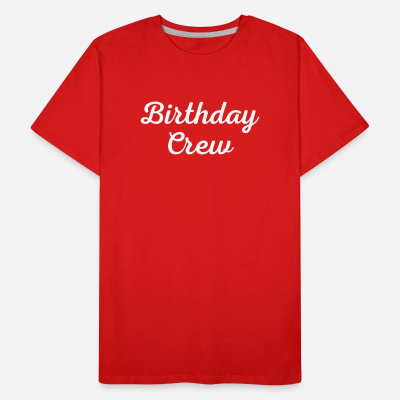 Birthday Crew Männer Premium Bio T-Shirt