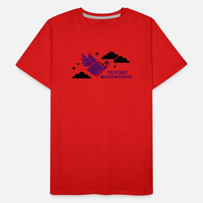 Fliegendes Buch Vogel Lesen Männer Premium Bio T-Shirt