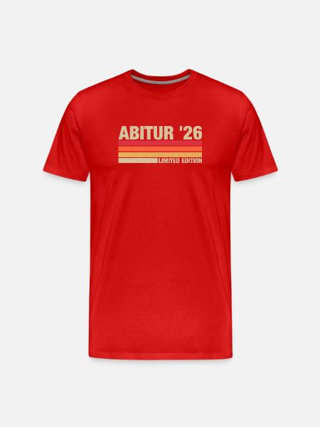 Abitur 2026 Limited Edition - Männer Premium Bio T-Shirt - Rot