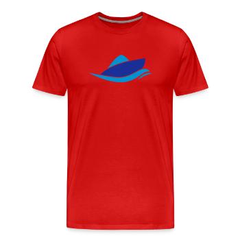 Boot - Männer Premium Bio T-Shirt - Rot - Vorne - Damien (186cm)
