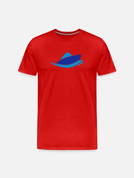 Boot - Männer Premium Bio T-Shirt - Rot