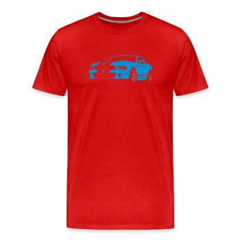 Sportwagen - Männer Premium Bio T-Shirt - Rot - Vorne - Damien (186cm)