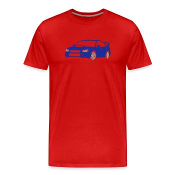voiture de sport - T-shirt bio Premium Homme - rouge - Devant - Damien (186cm)
