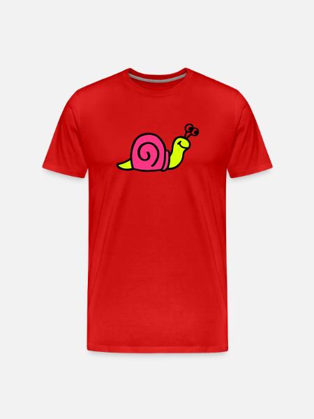 Snail - Men's Premium Organic T-Shirt - red