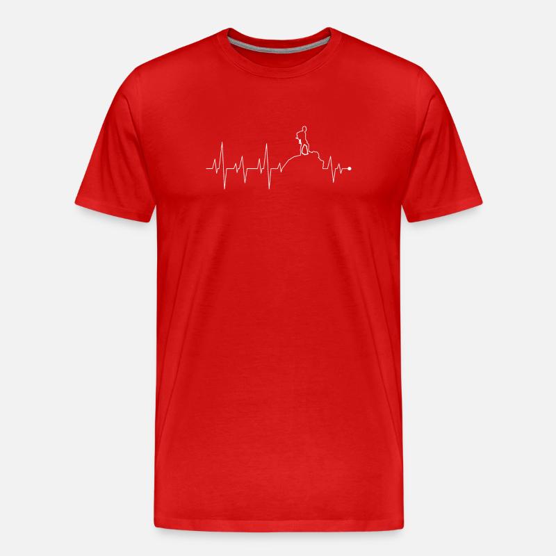 Cliffside Pulse Explorer - Men's Premium Organic T-Shirt - red