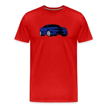 Voiture de sport - Voiture de sport - Coupé - T-shirt bio Premium Homme - rouge - Devant - Damien (186cm)