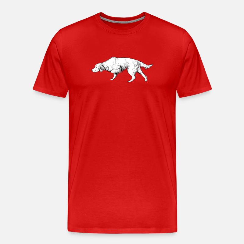 Setter vorstehend - Männer Premium Bio T-Shirt - Rot