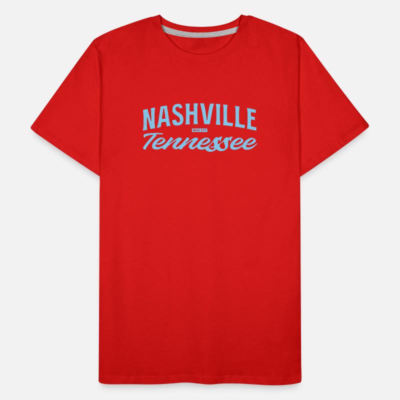 Nashville Script Blue Men's Premium Organic T-Shirt