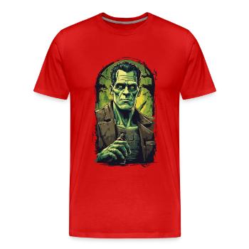 Durstiger Ghul Halloween Bierliebhaber Fun - Männer Premium Bio T-Shirt - Rot - Vorne - Damien (186cm)