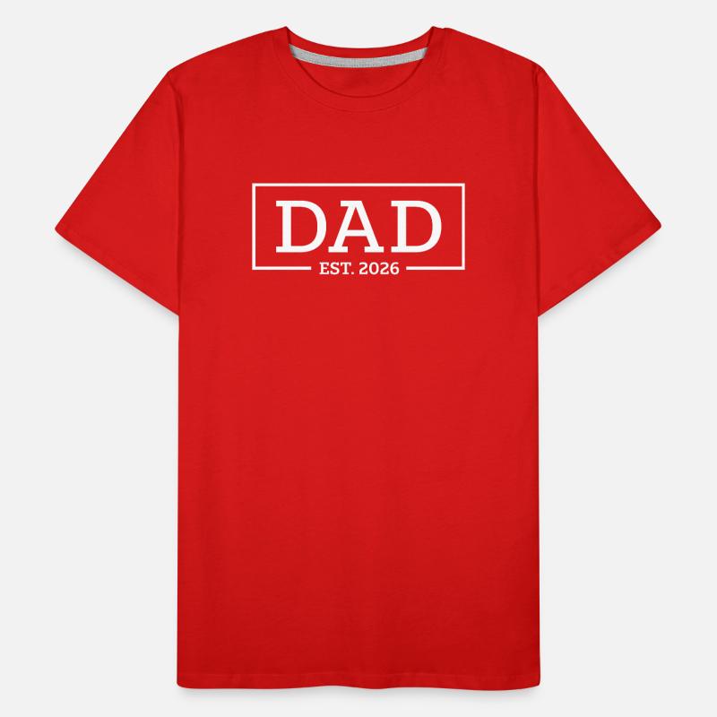 Dad Est 2026 Logo Männer Premium Bio T-Shirt