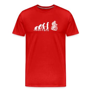 Motif de vélo de route avec une valeur de reconnaissance - T-shirt bio Premium Homme - rouge - Devant - Damien (186cm)