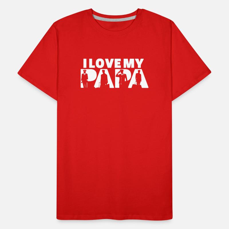 Pilot Airplane Evolution Flight Papa Pilot Dad Men's Premium Organic T-Shirt