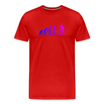 Floorball Fans aufgepasst schlichtes Statement - Männer Premium Bio T-Shirt - Rot - Vorne - Damien (186cm)