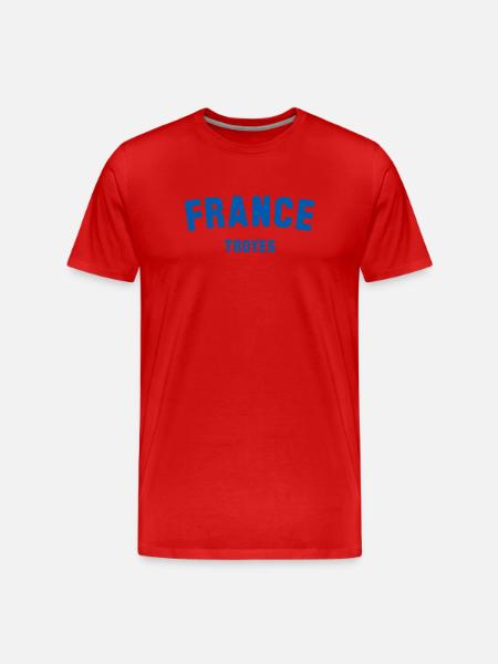 Troyes France  - Männer Premium Bio T-Shirt - Rot