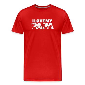 Manger du sommeil Paintball Répéter un passe-temps drôle - T-shirt bio Premium Homme - rouge - Devant - Damien (186cm)