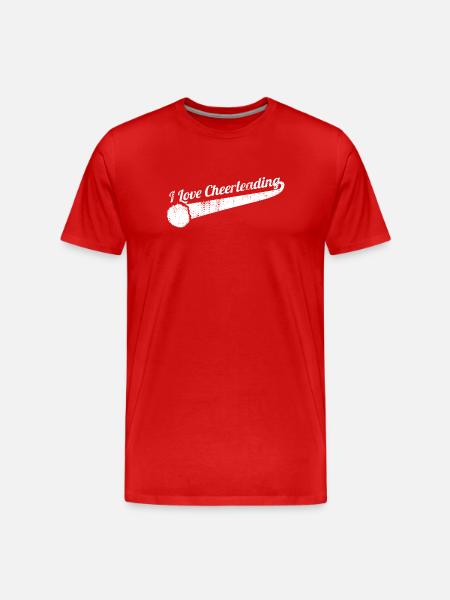 I love cheerleading - Men's Premium Organic T-Shirt - red