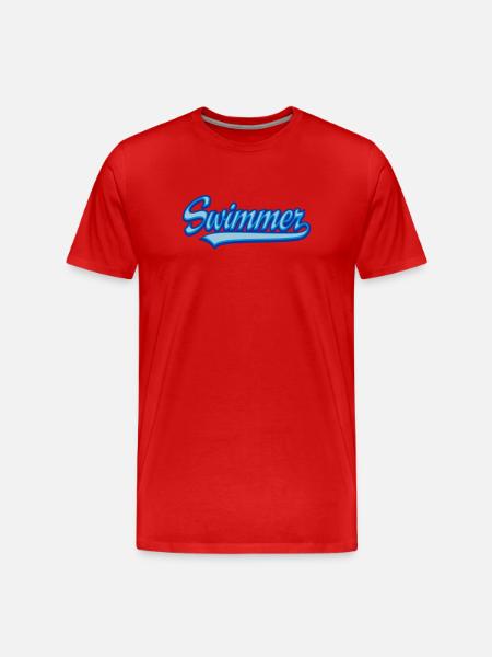 Swimmer - Men's Premium Organic T-Shirt - red
