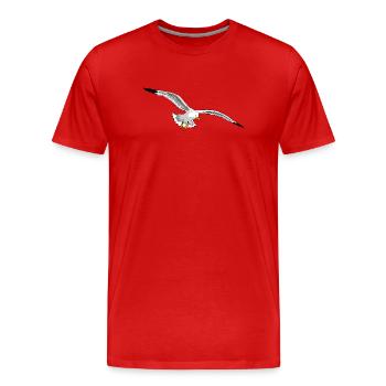 mouette - T-shirt bio Premium Homme - rouge - Devant - Damien (186cm)
