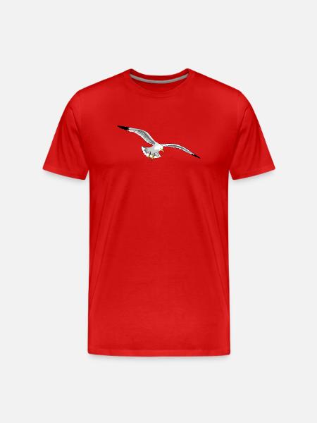 gull - Men's Premium Organic T-Shirt - red