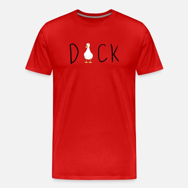 DUCK - Männer Premium Bio T-Shirt - Rot