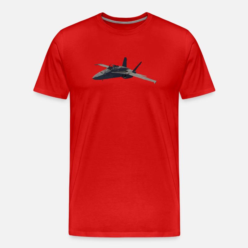 F-18 - Männer Premium Bio T-Shirt - Rot