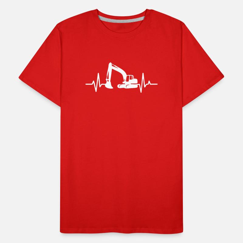 Construction Excavator Silhouette Design Men's Premium Organic T-Shirt