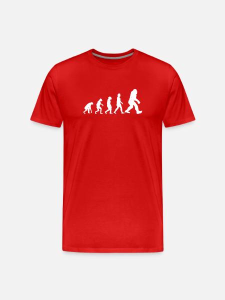 Bigfoot Sasquatch Cache-cache Dictons - T-shirt bio Premium Homme - rouge