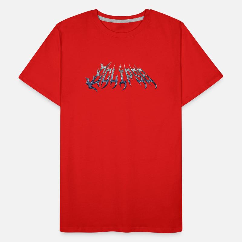 Finsternis – kaltmetallischer Chromtext Männer Premium Bio T-Shirt