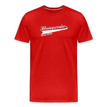 Father-in-law 2026, best father-in-law ever - Men's Premium Organic T-Shirt - red - Front - Damien (186cm)
