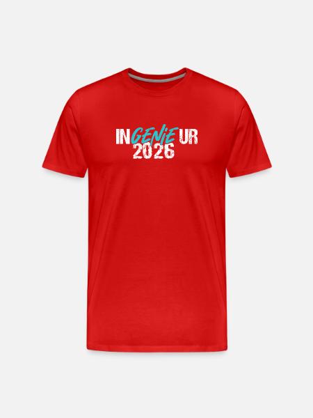 Engineer Genie Graduation 2026 - Men's Premium Organic T-Shirt - red