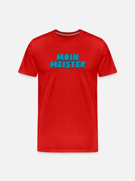 Moin Meister - Männer Premium Bio T-Shirt - Rot