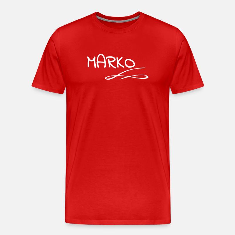 Nom : Marko - T-shirt bio Premium Homme - rouge